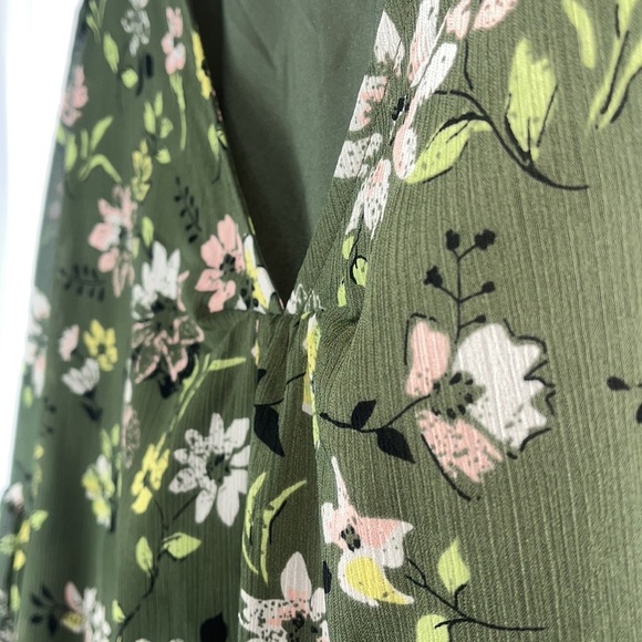 Time and Tru balloon sleeve flowy chiffon romantic blouse Sz XL (16-18) - Picture 9 of 12